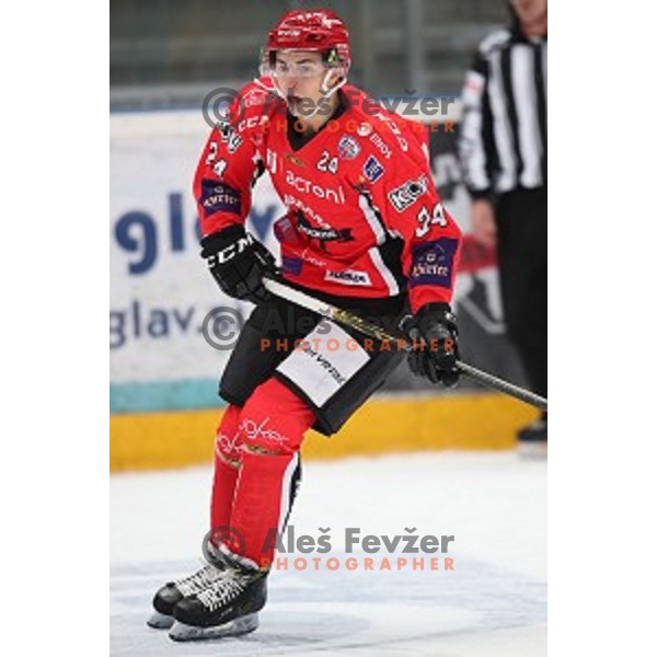 of Jesenice in action during Alps League ice-hockey match between Jesenice and Asiago in Podmezakla Hall, Jesenice, Slovenia on September 13, 2017