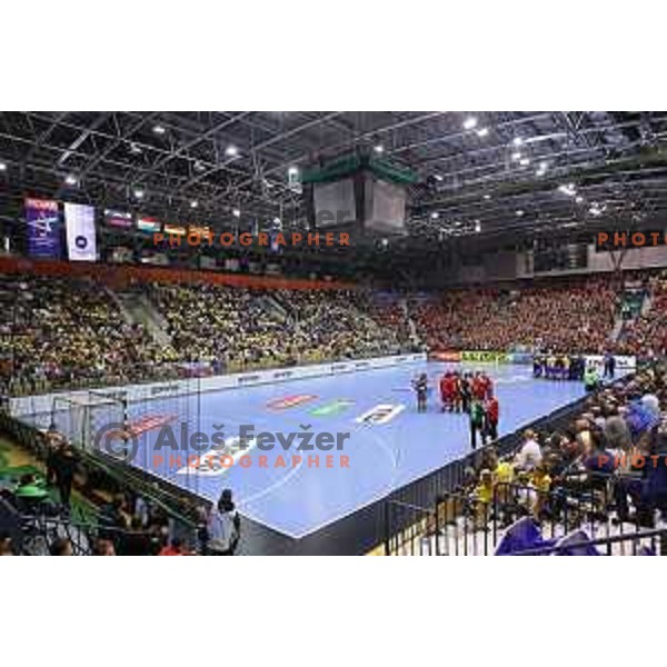 action during Velux EHF Champions League match between Celje Pivovarna Lasko (Slovenia) and Veszprem (Hungary) in Zlatorog Hall, Celje, Slovenia on September 16, 2017