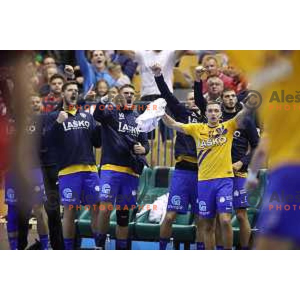 action during Velux EHF Champions League match between Celje Pivovarna Lasko (Slovenia) and Veszprem (Hungary) in Zlatorog Hall, Celje, Slovenia on September 16, 2017