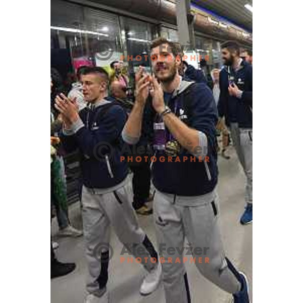 Reception of Slovenia Basketball Team European Champions of Eurobasket 2017 in Turkey in Ljubljana on September 18, 2017