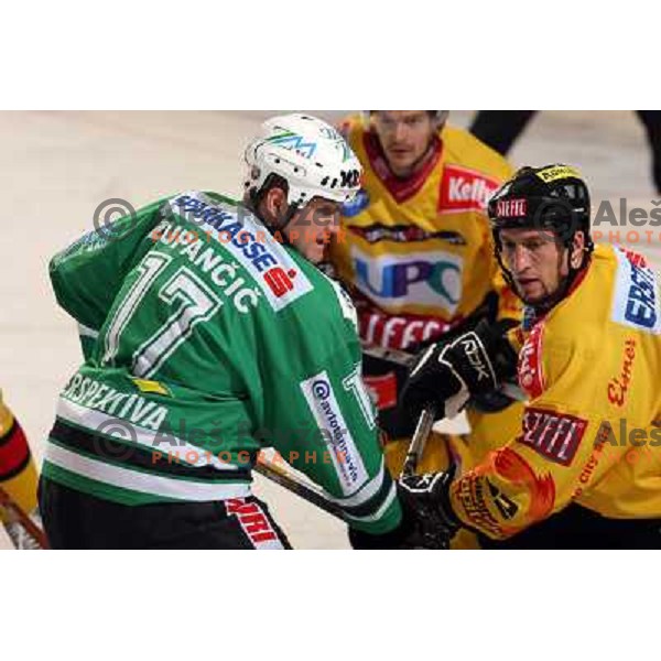 Zupancic at ice-hockey match ZM Olimpija-Vienna Capitals in Ebel league, played in Ljubljana, Slovenia 7.12.2007. Photo by Ales Fevzer 