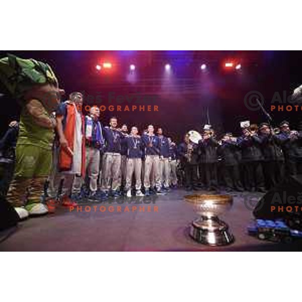 Reception of Slovenia Basketball Team European Champions of Eurobasket 2017 in Turkey in Ljubljana on September 18, 2017