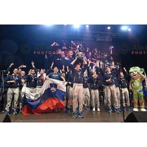 Reception of Slovenia Basketball Team European Champions of Eurobasket 2017 in Turkey in Ljubljana on September 18, 2017