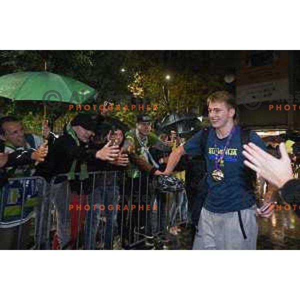 Reception of Slovenia Basketball Team European Champions of Eurobasket 2017 in Turkey in Ljubljana on September 18, 2017