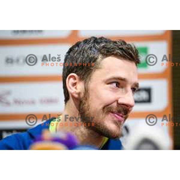 Goran Dragic during the press conference of the Slovenian national basketball team after wining the Fiba Eurobasket 2017, Ljubljana, Slovenia, 19.09.2017