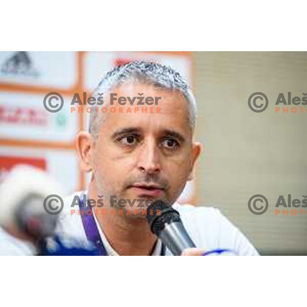 Igor Kokoskov during the press conference of the Slovenian national basketball team after wining the Fiba Eurobasket 2017, Ljubljana, Slovenia, 19.09.2017
