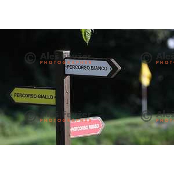 Montecchia golf course conists of 27 holes in Euganean Hills - Colli Euganei group of golf courses near Padova, Italy on August 31, 2017