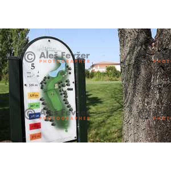 Montecchia golf course conists of 27 holes in Euganean Hills - Colli Euganei group of golf courses near Padova, Italy on August 31, 2017
