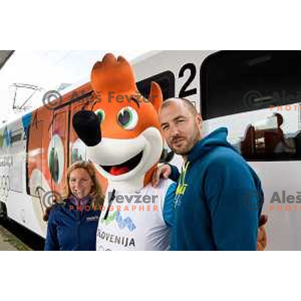 Marko Milic, Mateja Simic the press conference of the Slovenian Olympic committee during the European week of sports in Ljubljana, Slovenia on September 22,2017