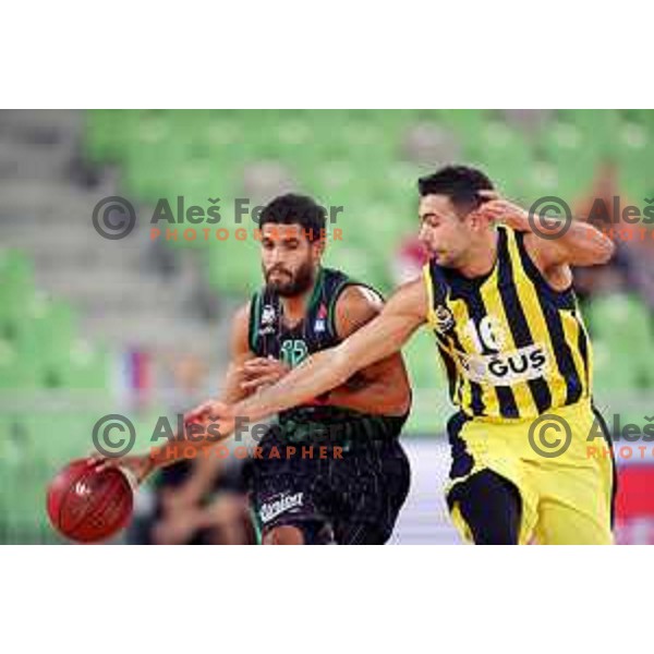 action during friendly basketball match between Petrol Olimpija (Slovenia) and Fenerbahce (Turkey) in Stozice, Ljubljana on September 25, 2017