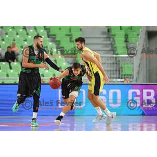 action during friendly basketball match between Petrol Olimpija (Slovenia) and Fenerbahce (Turkey) in Stozice, Ljubljana on September 25, 2017