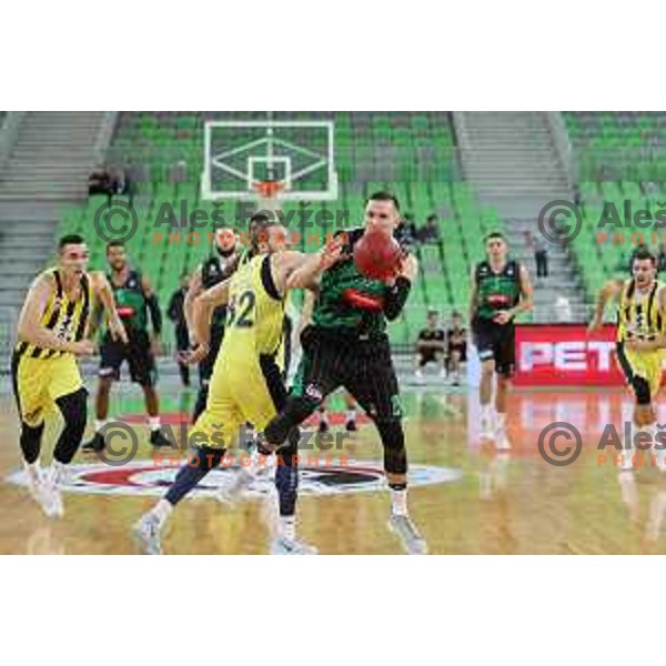 action during friendly basketball match between Petrol Olimpija (Slovenia) and Fenerbahce (Turkey) in Stozice, Ljubljana on September 25, 2017