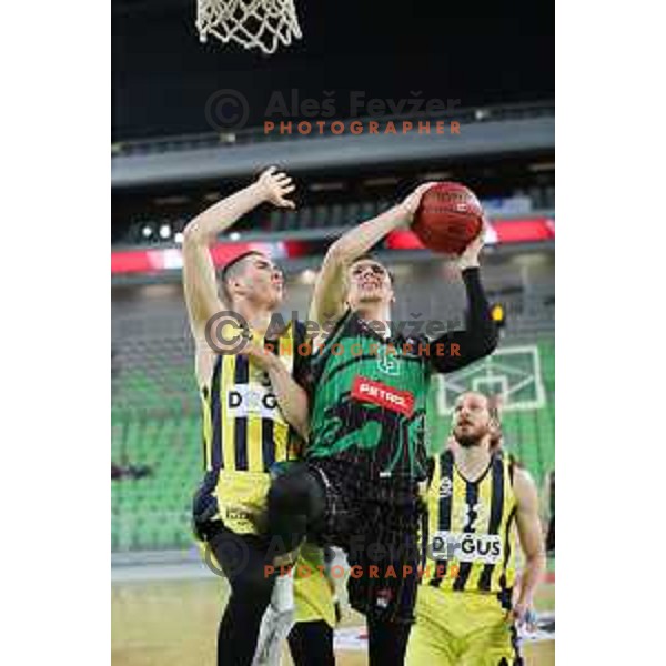 action during friendly basketball match between Petrol Olimpija (Slovenia) and Fenerbahce (Turkey) in Stozice, Ljubljana on September 25, 2017