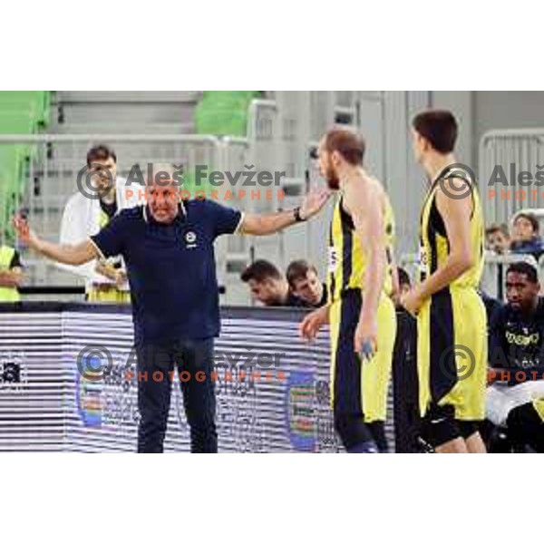 action during friendly basketball match between Petrol Olimpija (Slovenia) and Fenerbahce (Turkey) in Stozice, Ljubljana on September 25, 2017