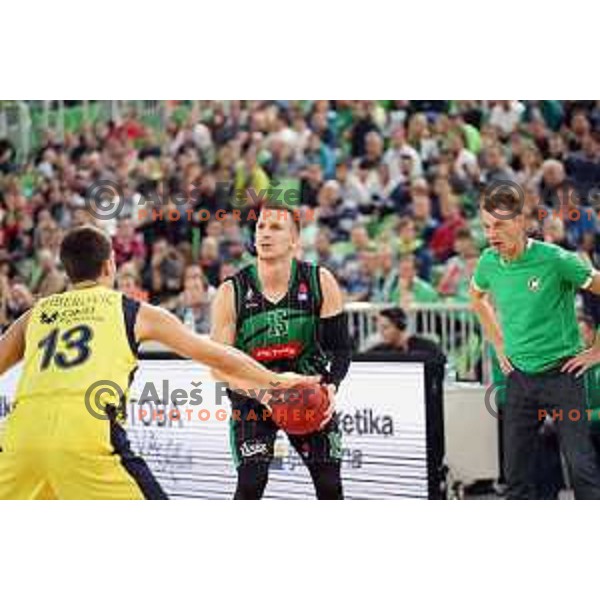 action during friendly basketball match between Petrol Olimpija (Slovenia) and Fenerbahce (Turkey) in Stozice, Ljubljana on September 25, 2017