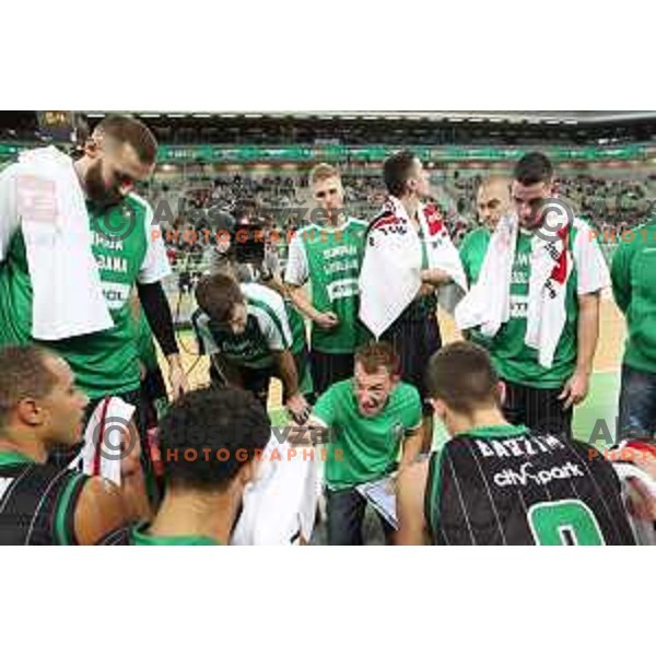 action during friendly basketball match between Petrol Olimpija (Slovenia) and Fenerbahce (Turkey) in Stozice, Ljubljana on September 25, 2017