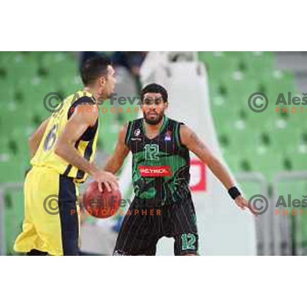 action during friendly basketball match between Petrol Olimpija (Slovenia) and Fenerbahce (Turkey) in Stozice, Ljubljana on September 25, 2017