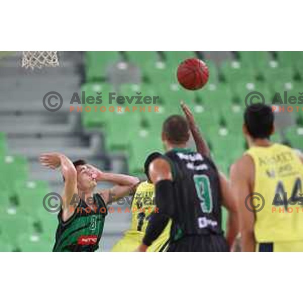 action during friendly basketball match between Petrol Olimpija (Slovenia) and Fenerbahce (Turkey) in Stozice, Ljubljana on September 25, 2017