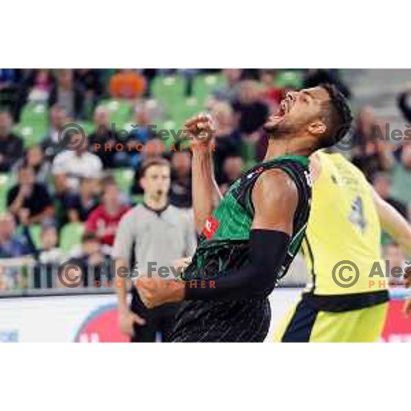 action during friendly basketball match between Petrol Olimpija (Slovenia) and Fenerbahce (Turkey) in Stozice, Ljubljana on September 25, 2017