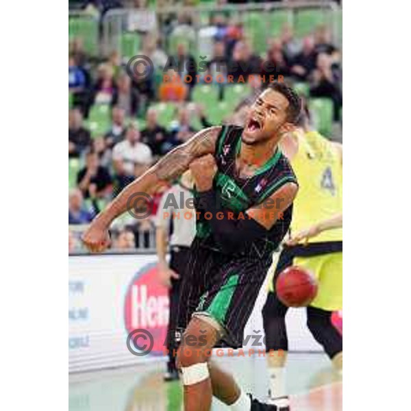 action during friendly basketball match between Petrol Olimpija (Slovenia) and Fenerbahce (Turkey) in Stozice, Ljubljana on September 25, 2017
