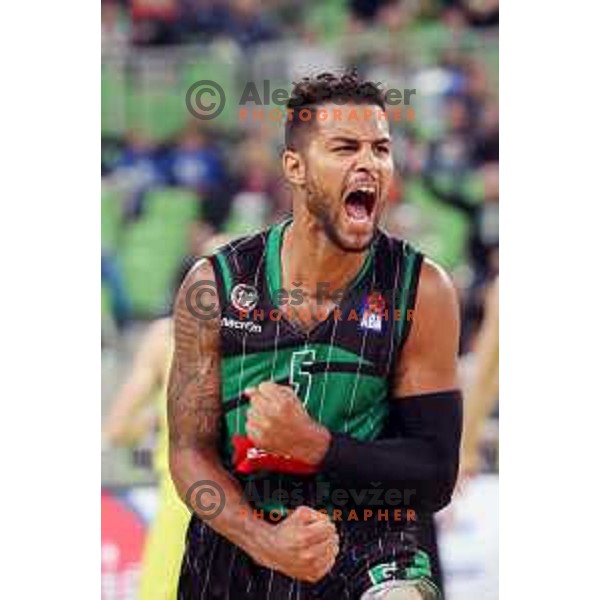 action during friendly basketball match between Petrol Olimpija (Slovenia) and Fenerbahce (Turkey) in Stozice, Ljubljana on September 25, 2017