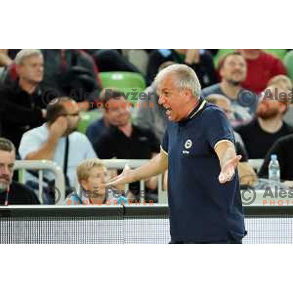 action during friendly basketball match between Petrol Olimpija (Slovenia) and Fenerbahce (Turkey) in Stozice, Ljubljana on September 25, 2017