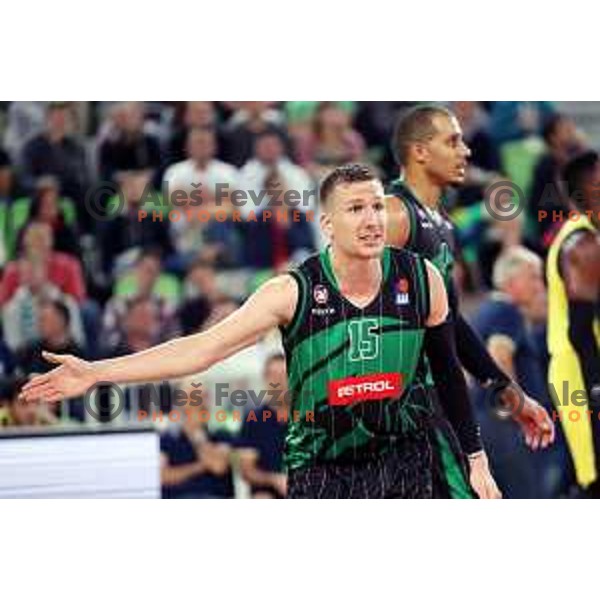 action during friendly basketball match between Petrol Olimpija (Slovenia) and Fenerbahce (Turkey) in Stozice, Ljubljana on September 25, 2017