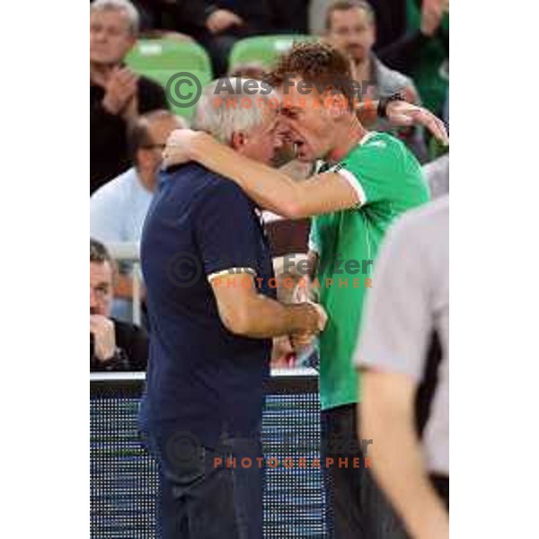 action during friendly basketball match between Petrol Olimpija (Slovenia) and Fenerbahce (Turkey) in Stozice, Ljubljana on September 25, 2017