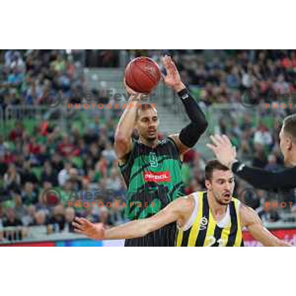 action during friendly basketball match between Petrol Olimpija (Slovenia) and Fenerbahce (Turkey) in Stozice, Ljubljana on September 25, 2017