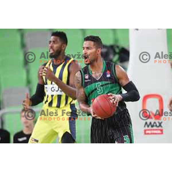 action during friendly basketball match between Petrol Olimpija (Slovenia) and Fenerbahce (Turkey) in Stozice, Ljubljana on September 25, 2017