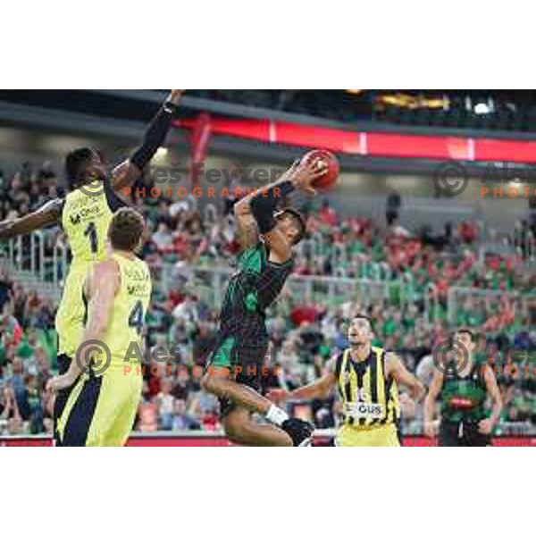 action during friendly basketball match between Petrol Olimpija (Slovenia) and Fenerbahce (Turkey) in Stozice, Ljubljana on September 25, 2017
