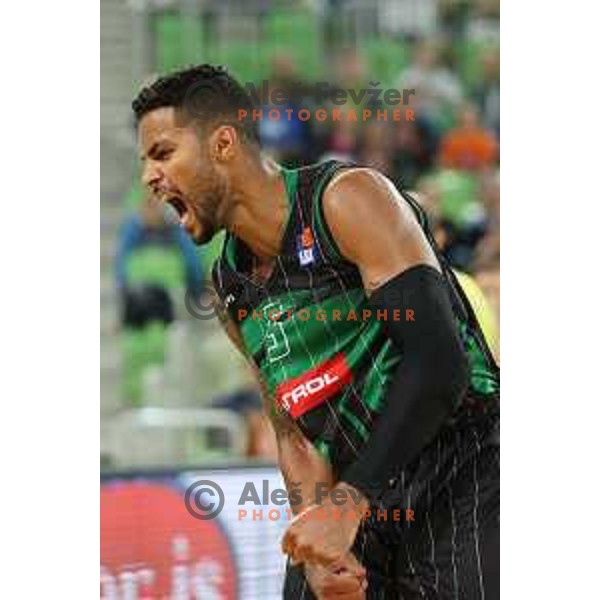 action during friendly basketball match between Petrol Olimpija (Slovenia) and Fenerbahce (Turkey) in Stozice, Ljubljana on September 25, 2017