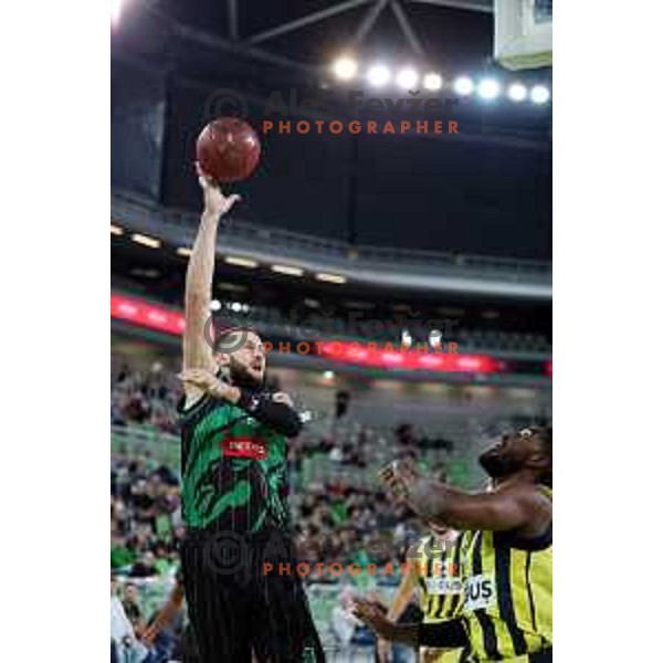 action during friendly basketball match between Petrol Olimpija (Slovenia) and Fenerbahce (Turkey) in Stozice, Ljubljana on September 25, 2017
