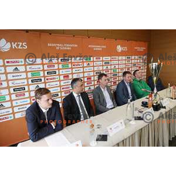 press conference before Slovenian basketball SuperCup in Ljubljana on September 26, 2017