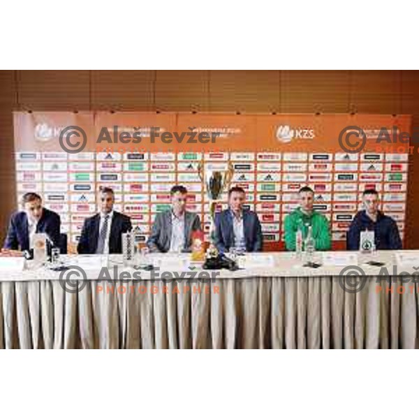 press conference before Slovenian basketball SuperCup in Ljubljana on September 26, 2017