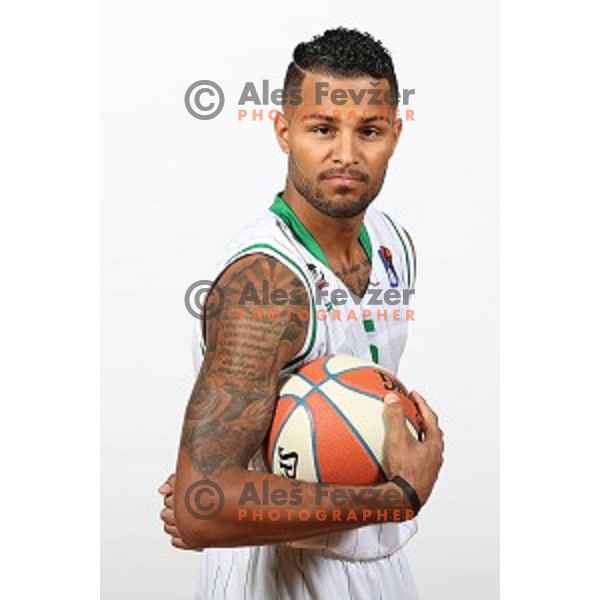 Devin Oliver of Petrol Olimpija during team photo shooting before 2017-2018 basketball season in Ljubljana on September 26, 2017