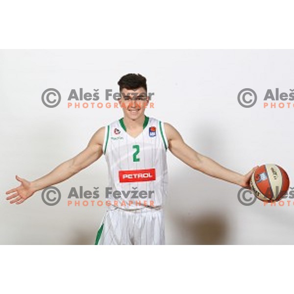 Jan Barbaric of Petrol Olimpija during team photo shooting before 2017-2018 basketball season in Ljubljana on September 26, 2017