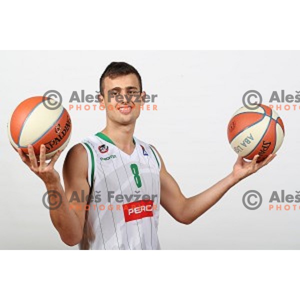 Roko Badzim of Petrol Olimpija during team photo shooting before 2017-2018 basketball season in Ljubljana on September 26, 2017