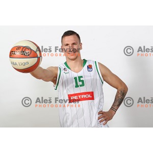 Gregor Hrovat of Petrol Olimpija during team photo shooting before 2017-2018 basketball season in Ljubljana on September 26, 2017