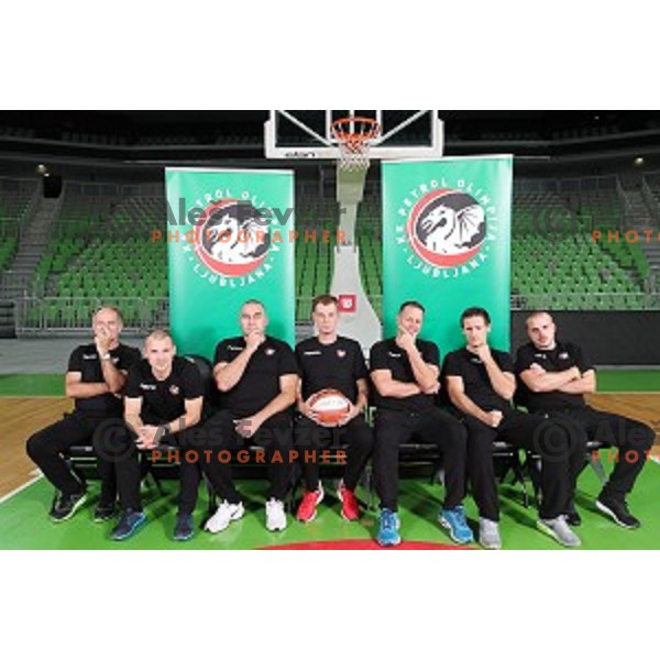 Petrol Olimpija during team photo shooting before 2017-2018 basketball season in Ljubljana on September 26, 2017