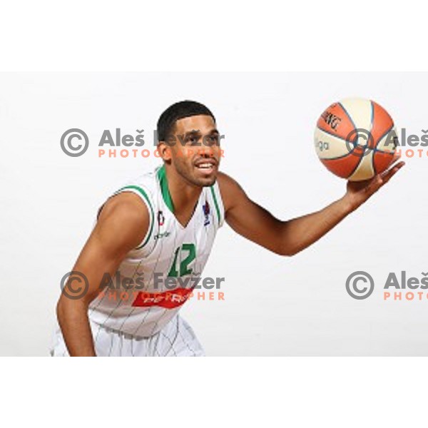 Talor Battle of Petrol Olimpija during team photo shooting before 2017-2018 basketball season in Ljubljana on September 26, 2017