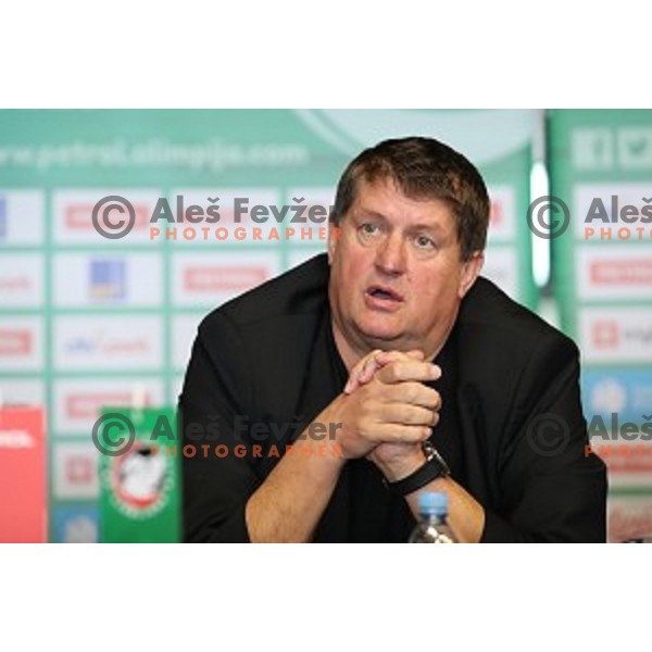 Roman Lisac, manager of Petrol Olimpija during press conference before 2017-2018 basketball season in Ljubljana on September 27, 2017