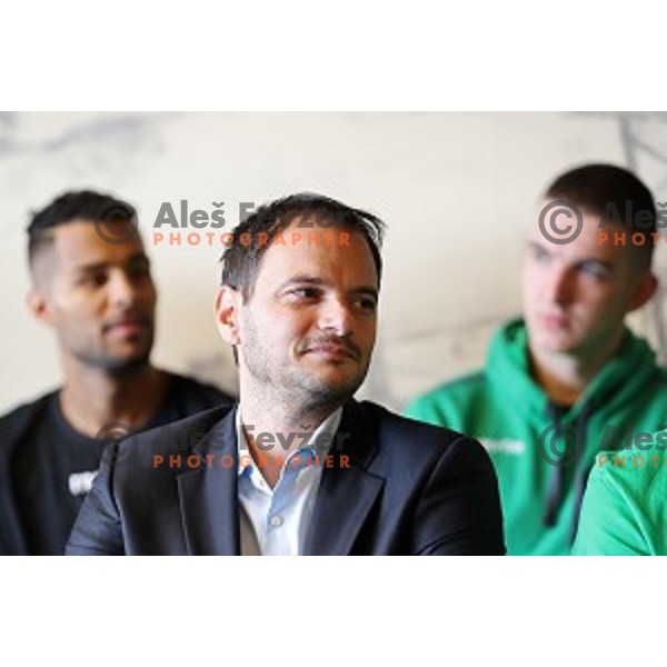 Matevz Zupancic of Petrol Olimpija during press conference before 2017-2018 basketball season in Ljubljana on September 27, 2017