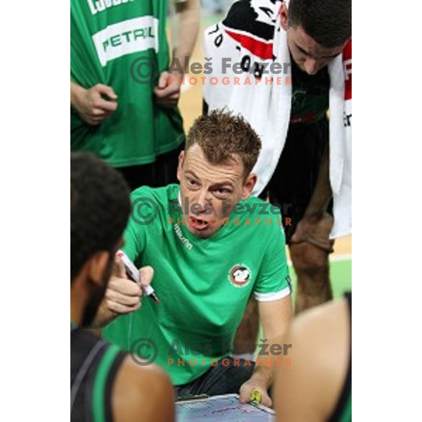 action during friendly basketball match between Petrol Olimpija (Slovenia) and Fenerbahce (Turkey) in Stozice, Ljubljana on September 25, 2017
