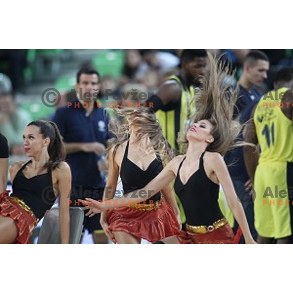 action during friendly basketball match between Petrol Olimpija (Slovenia) and Fenerbahce (Turkey) in Stozice, Ljubljana on September 25, 2017