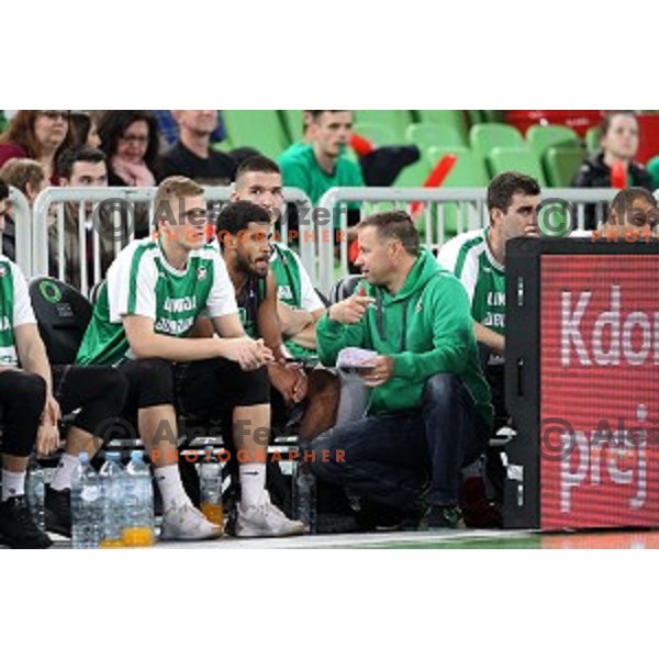 action during friendly basketball match between Petrol Olimpija (Slovenia) and Fenerbahce (Turkey) in Stozice, Ljubljana on September 25, 2017