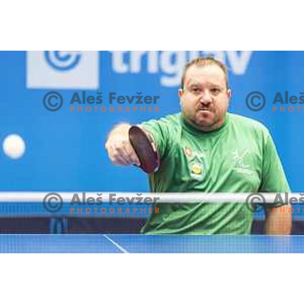 Andrej Žnidar in action during European Table Tennis Championships for the Disabled EPINT 2017 in Tri Lilije Hall, Lasko, Slovenia on September 28, 2017 