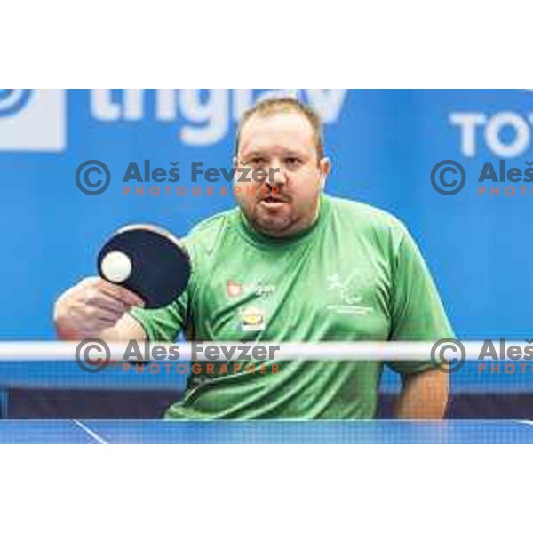 Andrej Žnidar in action during European Table Tennis Championships for the Disabled EPINT 2017 in Tri Lilije Hall, Lasko, Slovenia on September 28, 2017 