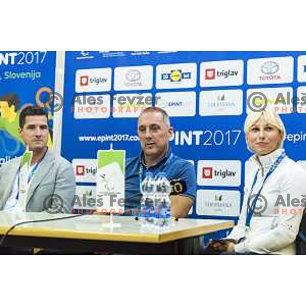 Press conference during European Table Tennis Championships for the Disabled EPINT 2017 in Tri Lilije Hall, Lasko, Slovenia on September 28, 2017 