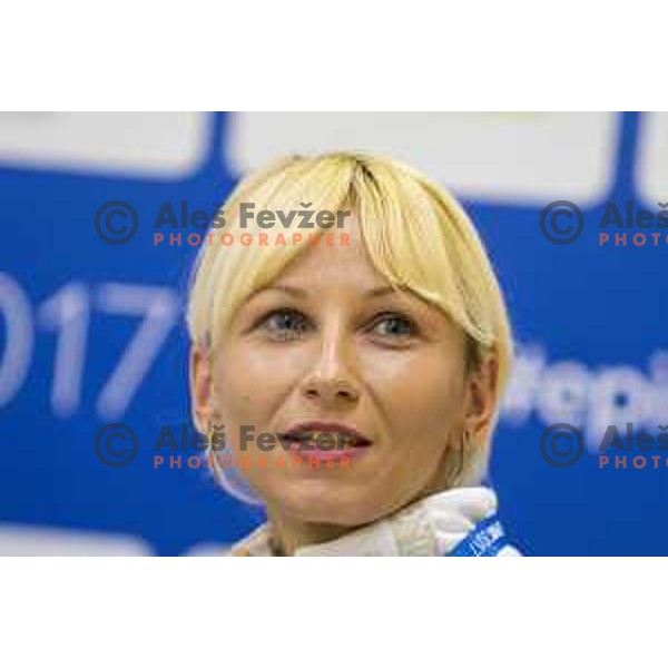 Mateja Pintar Pustovrh in action during European Table Tennis Championships for the Disabled EPINT 2017 in Tri Lilije Hall, Lasko, Slovenia on September 28, 2017 